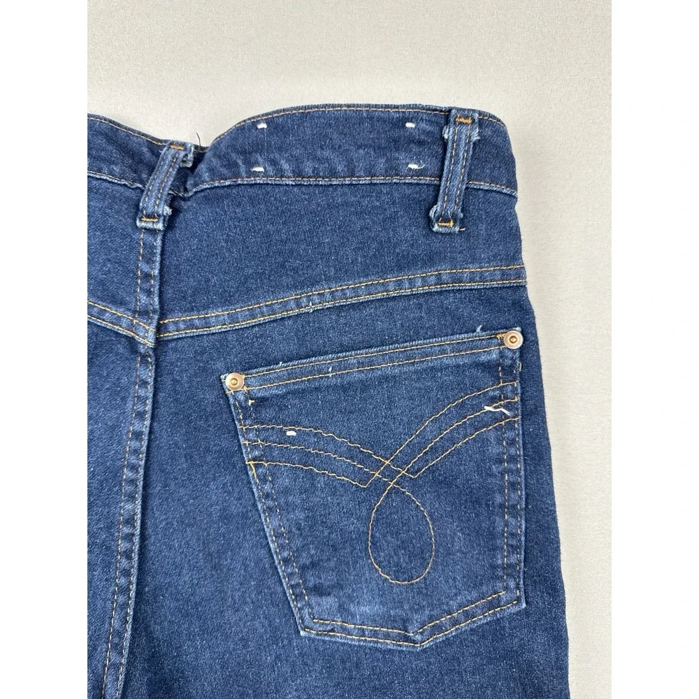 Vintage 70s USA Made Dark Wash Denim Jeans Straight Leg YKK 32x32